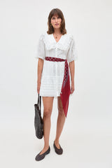 Dove - Pansy Embroidery White