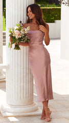 Keira Midi Dress - Pink