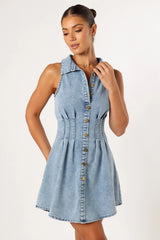 Leona Mini Dress - Denim