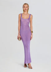 Martina Metallic Knit Maxi Dress