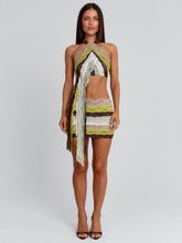 Oslo Mini Skirt Green Stripe