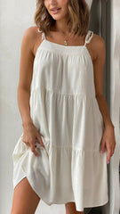 Annabelle Mini Dress - Beige