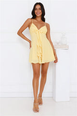 Smile Back At Me Mini Dress Yellow