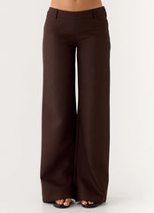 Hot as Ice Low Rise Pants - Chocolate