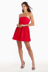 Oscar Attention Snatch Mini Dress Red
