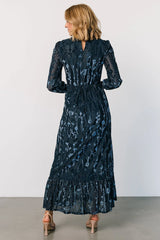 Penelope Velvet Maxi Dress | Midnight Blue