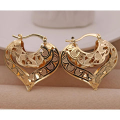 Circle Heart Love Earrings