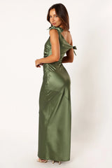 Selma Off Shoulder Maxi Dress - Olive