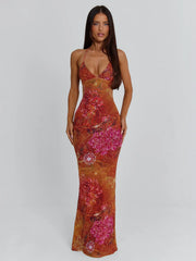 ESMERALDA MAXI DRESS GOLDEN CRYSTAL