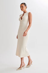MESHKI Korva Knit Midi Dress - Ivory