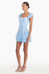 Fun Party Girl Mini Dress Blue