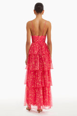 Thaddea Maxi Dress in Brookside Print