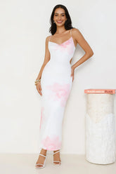 Unbothered Beauty Mesh Maxi Dress White
