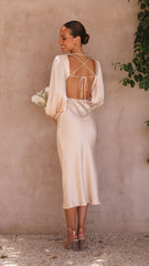 Cleo Midi Dress - Champagne