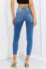 VERVET Never Too Late Raw Hem Cropped Jeans