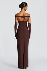 Abigail Maxi Dress - Plum Brown