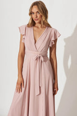 Wynter Chiffon Dress In Blush