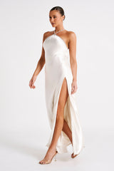MESHKI Louise Diamante Rope Maxi Dress - Ivory