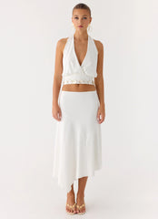 Ignite It Midi Skirt - White