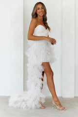 She's The Main Girl High Low Tulle Dress Champagne