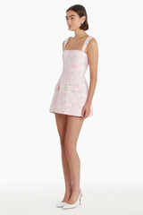 Bethany Skort Romper in Toile Brocade