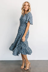 Spell Boho Midi Dress | Blue Floral