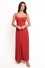 Ariadne Midi Dress - Red