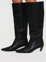 Flaura Knee High Boots Black