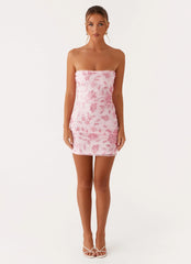 Moorey Beaded Mini Dress - Pink