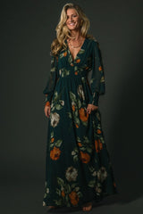 Olivia Maxi Dress | Deep Topaz Floral