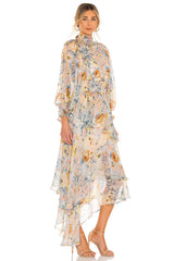 ASTRID Skirt floral print long sleeve dress