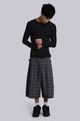 Black Check Jumbo Jorts