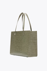 BEIS 'The Large Work Tote in Olive Croc
