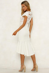 Fifth Avenue Fever Midi Dress White