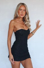 Raised Right, Lead Wrong Lace Mini Dress Black