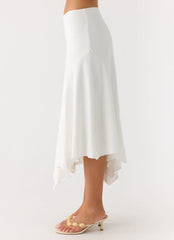 Ignite It Midi Skirt - White