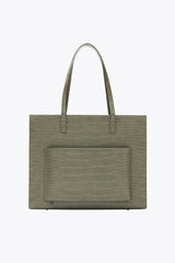 BEIS 'The Large Work Tote in Olive Croc