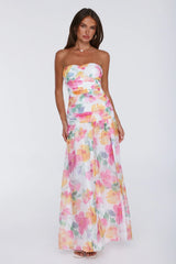 Pretty Much Perfect Strapless Maxi Dress Pink