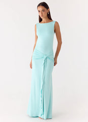 Fault Line Maxi Dress - Aqua