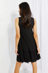 Head Over Heels Sleeveless Ruffle Hem Dress