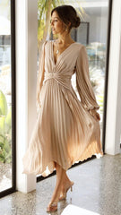 Angelina Midi Dress - Champagne