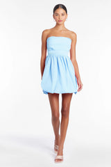 Oscar Attention Snatch Mini Dress Powder Blue