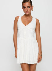 Loveluck Lace Mini Dress White