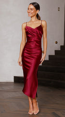 Monte Midi Dress - Wine