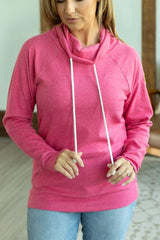 Classic Funnel Neck Sweatshirt - Heathered Hot Pink