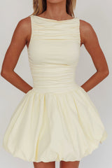 Dalayla Sleeveless Balloon Skirt Mini Dress Butter