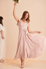 Wynter Chiffon Dress In Blush