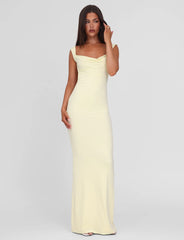 ZITA MAXI DRESS - LEMON