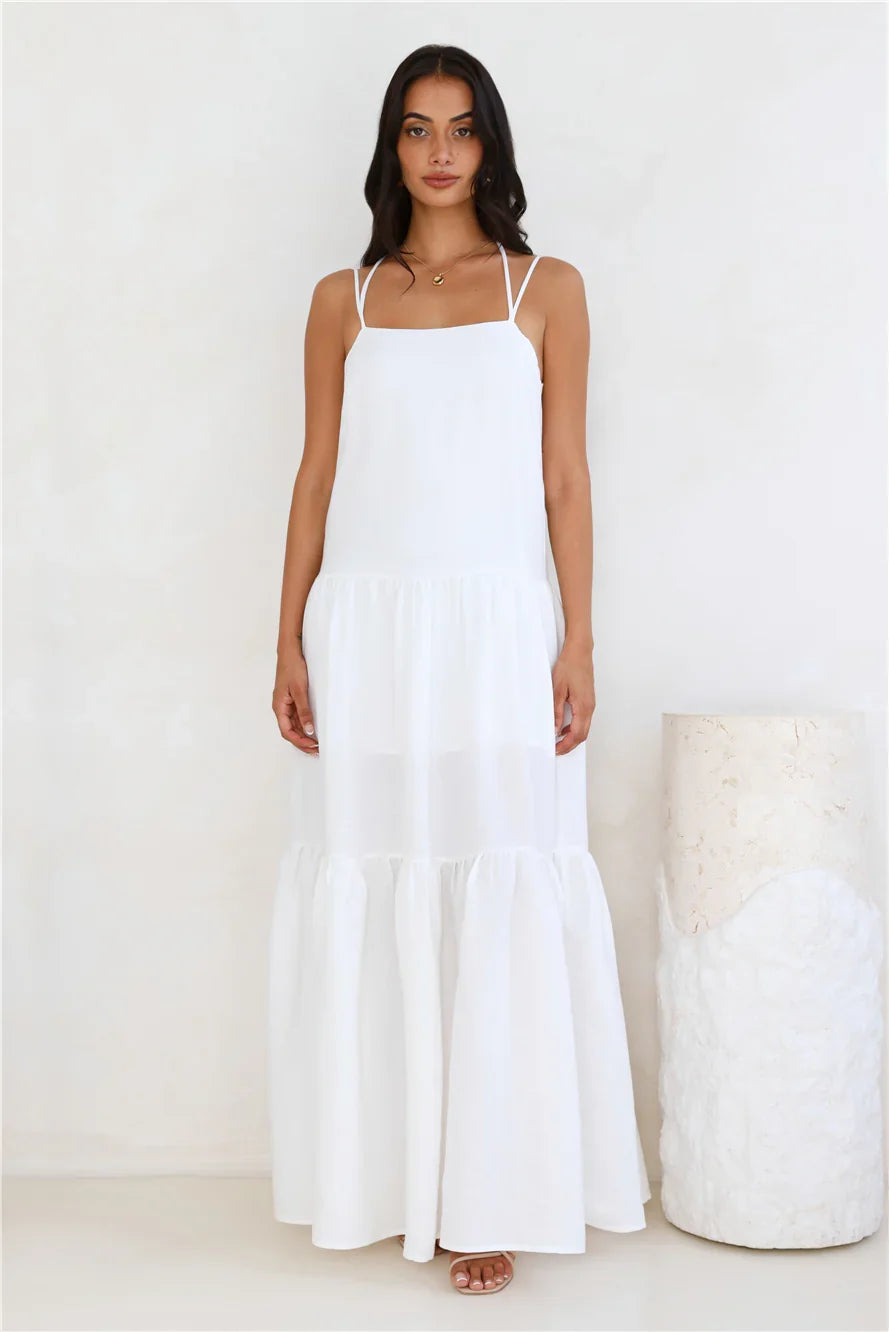 Diamond Affair Maxi Dress White