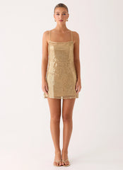 Kaitlin Mini Dress - Gold